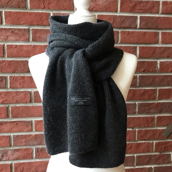 Bloomingdale's Other - BLOOMINGDALES MEN’S STORE CASHMERE GRAY KNIT SCARF